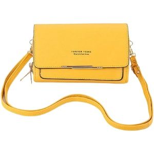 Yellow Forever Young Minimalist Purse Faux Leather Small Handbag Wallet NWT